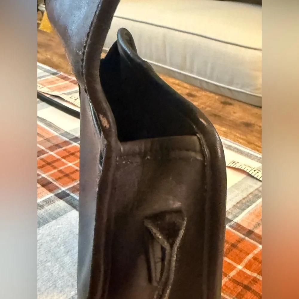 Coach Vintage Casey Black Leather Crossbody Bag USA made‎ - Picture 11 of 16